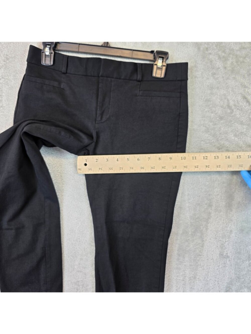 Banana Republic Sloan Dress Pants Womens 4 Black Twill Slim Crop Ankle Stretch - Picture 10 of 11